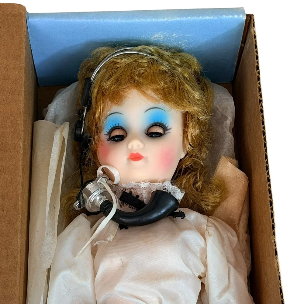 Vtg 1890s Bell System Operator Doll Telephone Pioneers of America Auburn Hair‎
